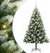 vidaXL Sapin de Noël artificiel articulé avec neige floquée blanc chaud