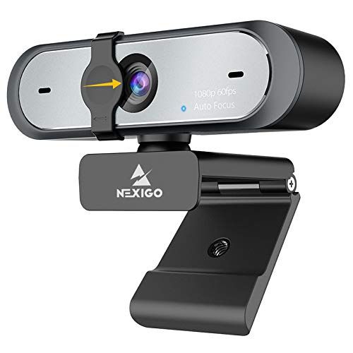 NexiGo AutoFocus 1080P 60FPS Webcam met Dual Microfoon & Privacy Cover, 2021 N660P Pro HD USB Computer Web Camera, voor OBS Gaming Zoom Meeting Skype FaceTime Teams