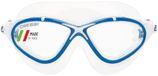Cressi King Crab Goggles - Jonge zwembril voor kinderen van 7 tot 15 jaar - Gemaakt van zacht siliconen, transparant/blauw, standaard