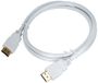 PremiumCord 4K High Speed HDMI + ethernetkabel 1 m, compatibel met video 4K 2160p, Full HD 1080p, Deep Color, 3D, ARC, HDR, 3x afgeschermd, 10,2 Gbps, vergulde aansluitingen, wit