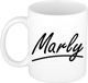 Bellatio Decorations Marly Naam koffiemok - beker - met sierlijke letters - wit