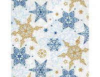 Servetten Delicate Servetten papier Delicate Sterren Blauw 33 x 33 cm. 20U