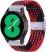 By Qubix - Braided Nylon Smartwatch Bandje - Rood/Zwart - 20mm - Geschikt voor Garmin Vivomove