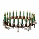 LOBERON Couronne de bougies Margarit brun antique