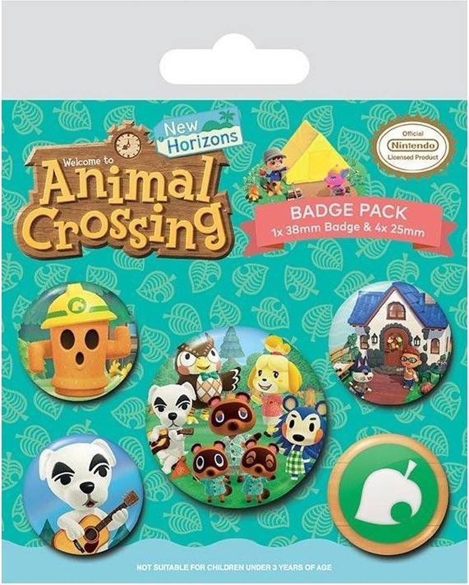 Pyramid International ANIMAL CROSSING - Islander - Pack 5 badges Merchandise