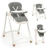 Interbaby | Practic Evolutive, opvouwbare kinderstoel voor baby's van 6 tot 36 maanden, max. 20 kg, aluminium, rugleuning in 3 standen verstelbaar, poten en dienblad verstelbaar, veiligheidsgordel.