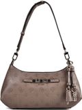GUESS Carmella Hobo Schoudertas Taupe Logo