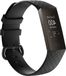 By Qubix Qubix - Compatible Fitbit bandje - siliconen diamant pattern bandje - Maat: Small - Zwart