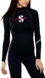 Scubapro UPF 80 T-Flex Rash Guard Lange Mouwen Zwart S Vrouw