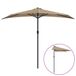 Syfax Balkonparasol half met aluminium paal 270x144 cm taupe