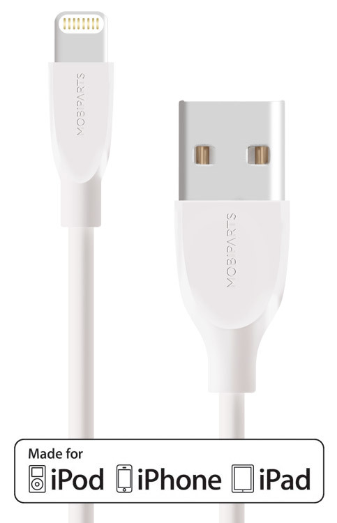 Mobiparts Apple Lightning to USB Cable 2A 50 cm White