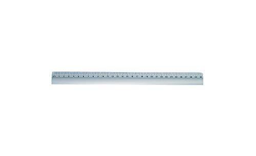 Wedo 525331 liniaal (van aluminium, met anti-slip rubberen inleg, 30 cm) zilver