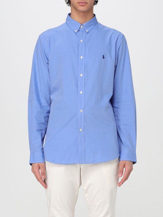 POLO Ralph Lauren Slim Fit Overhemd - Blue End On End