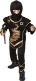 Fyasa Haza-Witbaard Ninja Kostuum Zwart Kinderen Polyester 110/122