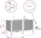vidaXL - Tuin - Plantenbak - met - Irrigatie - en - Wielen - 2 - st - Grijs - PP