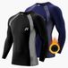 MEETWEE Thermisch ondergoed voor heren, thermals, shirts, basislaag, top, compressie-shirt met lange mouwen, sport fleece gevoerd T-shirt voor hardlopen, workout, skiën