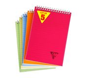 Clairefontaine Linicolor Fresh Pak met 5 Notitieblokken met Spiraalbinding aan Bovenkant - A4 (21×29,7 cm) - 160 Afscheurbare Lijngedrukte Pagina’s - Wit Papier 90 g - Polypro Omslag - Willekeurige Kleuren
