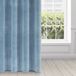 Eurofirany Villa Gordijn, fluweel, zacht, plooiband, 1 stuk, edel gordijn, dik, 290 g/m2, elegant, glad, effen, wollig, modern, klassiek, woonkamer, slaapkamer, lounge, blauw, 140 x 270 cm