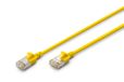 DIGITUS LAN-kabel Cat 6A - 0,3m - Slim versie AWG 32/7-10 Gbit/s - RJ45 Netwerkkabel - F/FTP - PoE+ - LSZH - Compatibel met Cat-7, Cat-6, Cat-5e - Geel