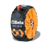 Beta 973 14-18 beschermhoes voor banden, set met 4 beschermkappen van nylon, wasbaar, voor autobanden, kras- en stofdicht.