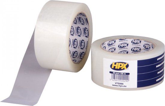 HPX Verpakkingstape - transparant - 50mm x 66m - 1 rol
