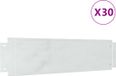 vidaXL Bordures de pelouse - 30 pièces - 100 x 25 x 0,07 cm - Acier galvanisé - Argent