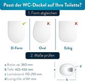 Merkloos / Sans marque Wan GmbH Duroplast Toilet Seat with Quick Release - White