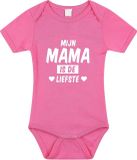 Bellatio Decorations Shoppartners Bv Mijn mama is de liefste tekst baby rompertje roze meisjes - Kraamcadeau - Babykleding 68