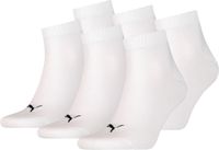 Puma 6-Paar Sneaker sokken met zachte badstof zool - Ademend mesh gedeelte - Elastisch katoen- Wit - Zwart - Grijs - 38