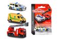 Majorette Zweedse noodvoertuigen – brandweerwagen, Volvo V90 politieauto of ambulance, 7,5 cm, vanaf 3 jaar