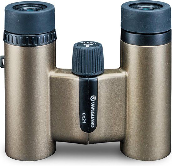 Vanguard Vesta 8x21 Champagne Compact Binoculars - Multicoated - Gold