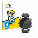 BROTECT Screenprotector 3 Stuks voor Garmin Fenix 7S Pro Solar (42 mm) Beschermglas Transparant
