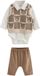 Next Jongens Babyset van gebreid rompertje en broek - Bruin