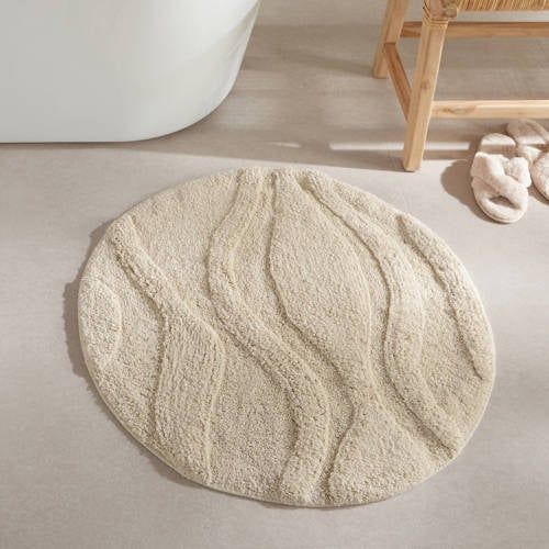 NOUS Living ronde badmat zand (80x80 cm)