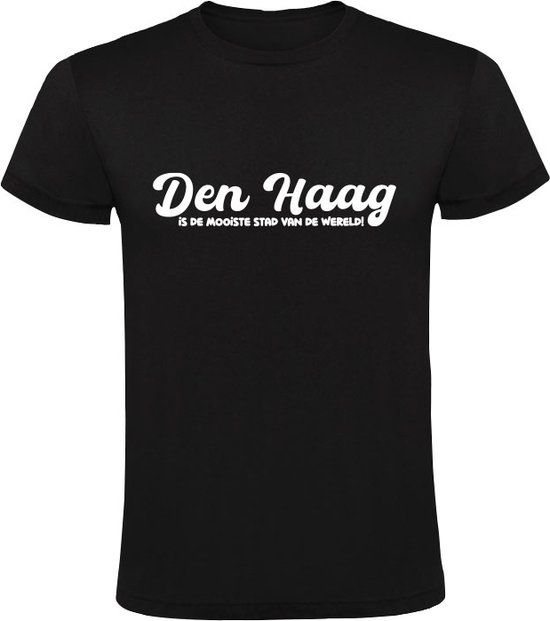 Den Haag is de mooiste stad van de wereld! Heren T-shirt - Zwart - L