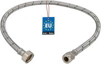 KOTARBAU® Flexibele Aansluitslang 1/2“x3/8“ - Aansluitslang Armatuur 70 cm - Flexibele Kraanslang - Wartelmoer x Knelkoppeling - Sanitaire Aansluitslang - Gevlochten Roestvrijstalen Aansluitslang - Zilver