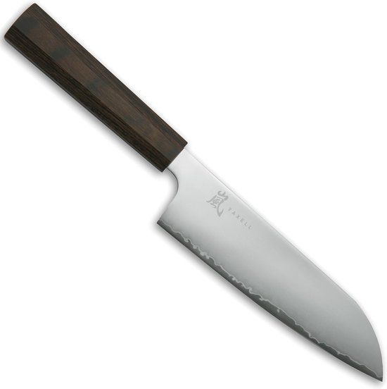 Yaxell Hana Santokumes 16,5 cm – 3 Lagen Damaststaal – Movax Staal – Pakka Wood Heft