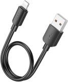 Hoco X96 12W Fast Charge PD USB naar Lightning Laadkabel 0.25M Zwart