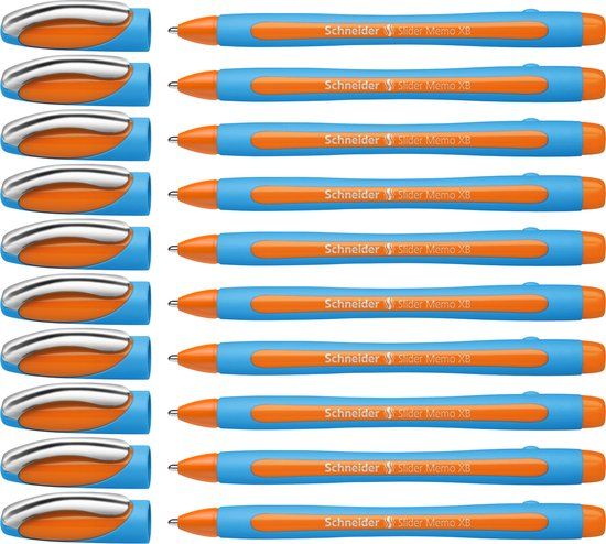 Schneider Slider Memo XB Balpen - Oranje - 10 stuks