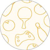 Bonateks Ronde digitaal bedrukte muismat, antislip onderkant, voor kantoor en thuis, diameter: 22 cm