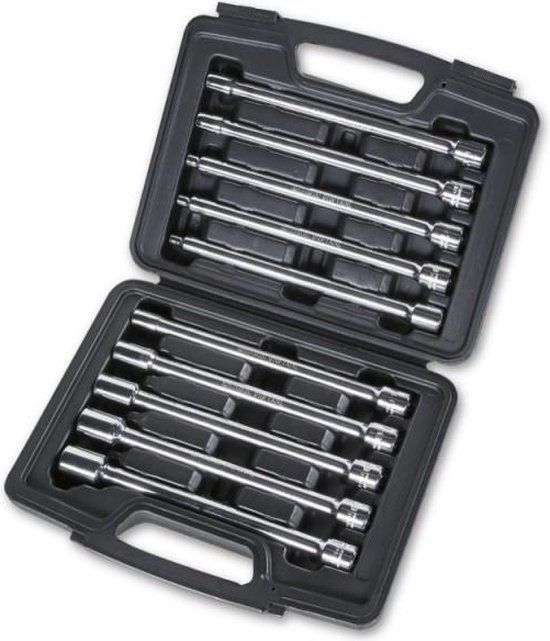 Beta 10-delig set van dopsleutels voor bouten met Torx® profiel, lange uitvoering, in kunststof koffer