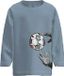 NAME IT NMMLEANDER LS NREG TOP Jongens T-shirt Lange mouw Katoen Jersey Dierenprint Ashley Blue Maat 104