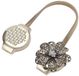 OEM Allecto plus - Magnetische kristal bloem gordijn clip tieback houder voor kantoor aan huis decoratie met stretchfunctie in bronskleur