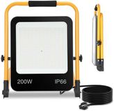 Merkloos / Sans marque LED Bouwlamp met Statief - 200W 6000K Koud Wit - Werklicht - Buitenlamp - IP66 Waterdicht