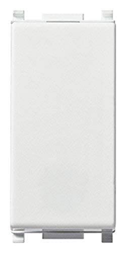 Vimar Platte serie - knop, 1-polig, open contact, 10 A, wit