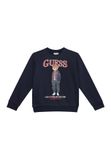 GUESS Sweatshirt nachtblauw / bruin / donkerrood / wit