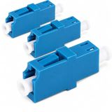 1aTTack.de 3x glasvezel keystone-connectoren OS1 / OS2 (APC) LC-simplex female naar LC-simplex female singlemode blauw