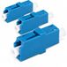 1aTTack.de 3x glasvezel keystone-connectoren OS1 / OS2 (APC) LC-simplex female naar LC-simplex female singlemode blauw