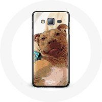 Maniacase Hoesje voor Samsung Galaxy J7 American Pit Bull Terrier Bruin