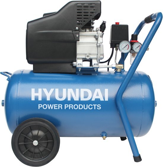 Hyundai Hyundai compressor 50 liter met vochtafscheider - 8 BAR - 67dB - 180 liter/minuut - 2PK - 1500W